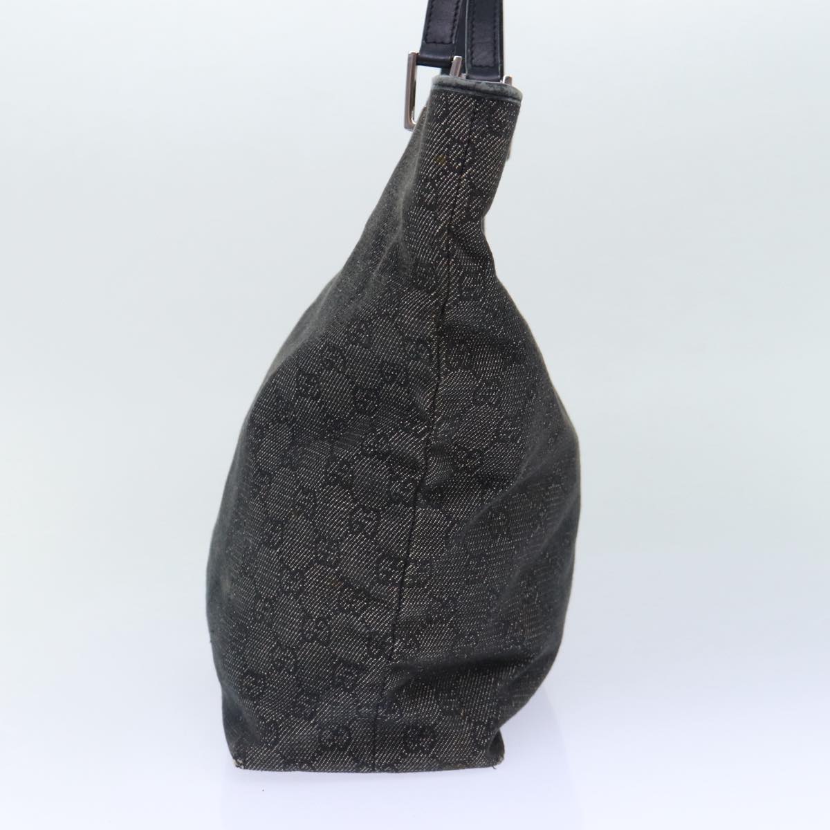 GUCCI GG Canvas Tote Bag Gray Silver 31243 86900