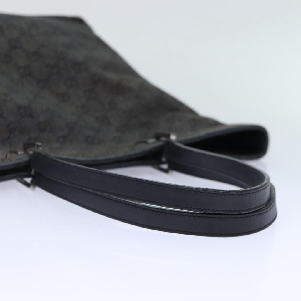 GUCCI GG Canvas Tote Bag Gray Silver 31243 86900