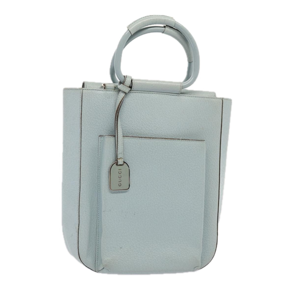 GUCCI Hand Bag Leather Light Blue 002 1118 0463 86903