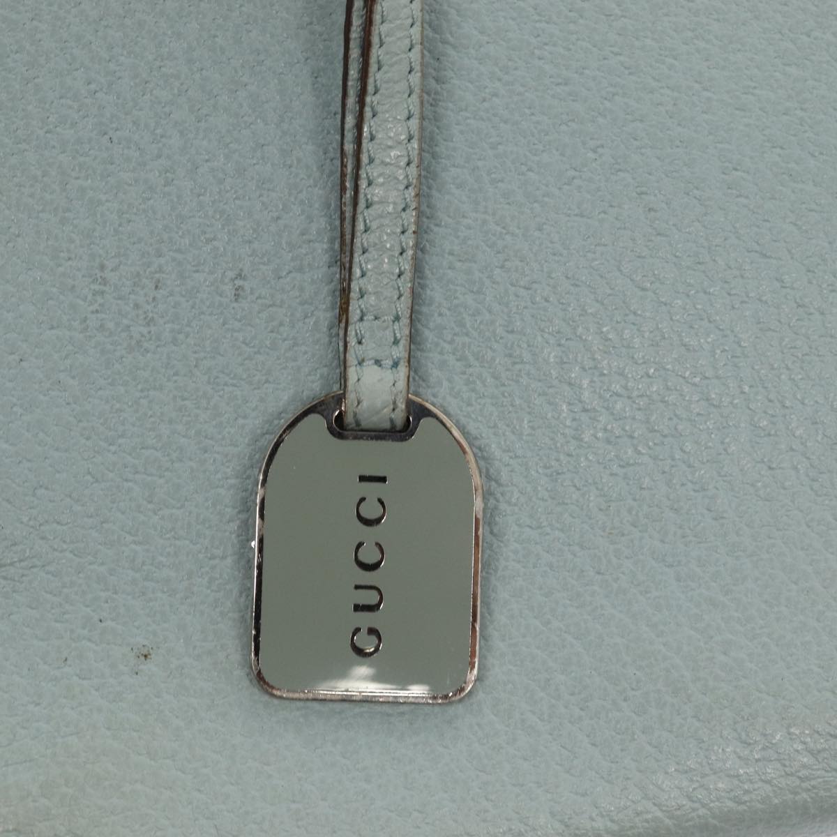 GUCCI Hand Bag Leather Light Blue 002 1118 0463 86903