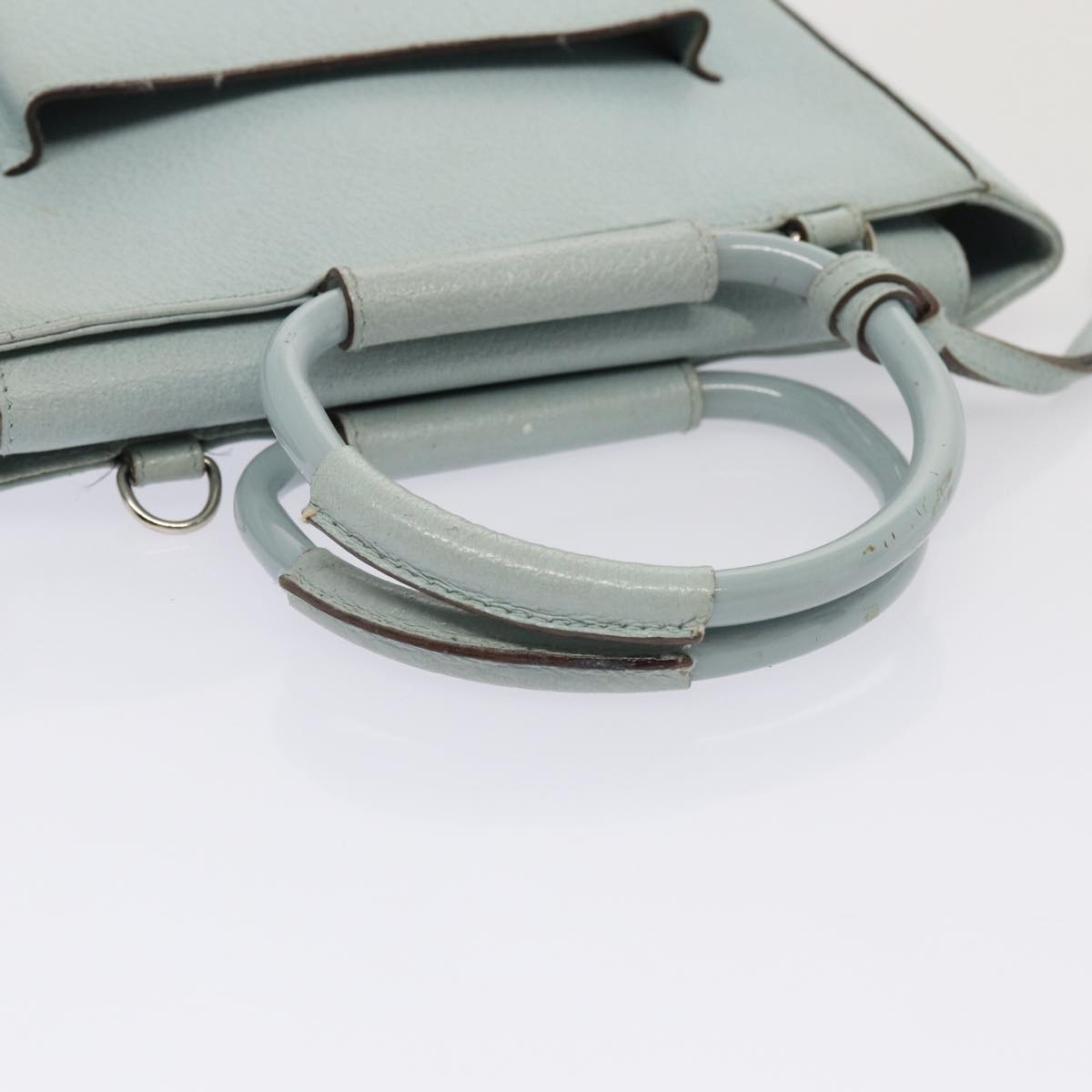 GUCCI Hand Bag Leather Light Blue 002 1118 0463 86903