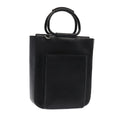 GUCCI Hand Bag Leather Black Silver 0021118 86904