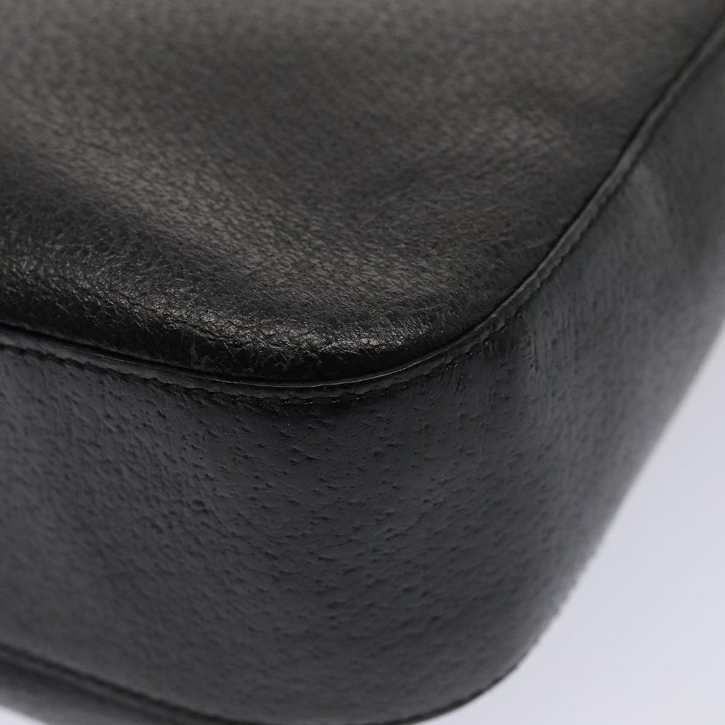 GUCCI Hand Bag Leather Black Silver 0021118 86904