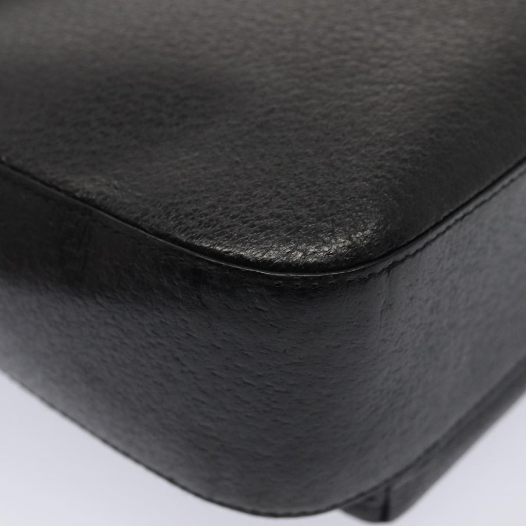 GUCCI Hand Bag Leather Black Silver 0021118 86904