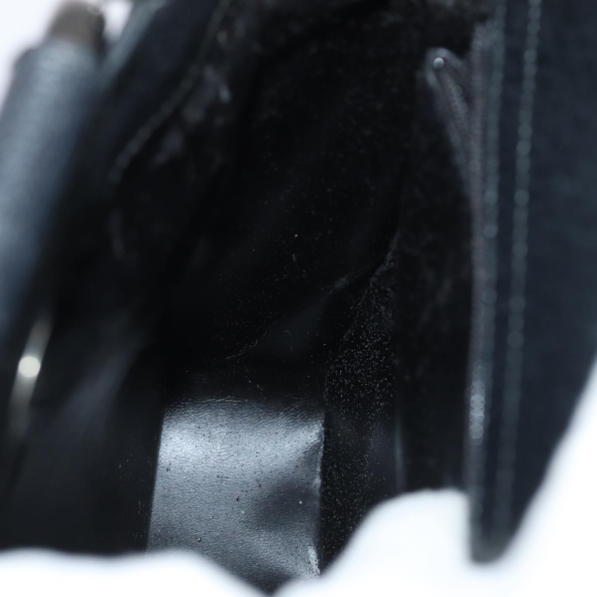 GUCCI Hand Bag Leather Black Silver 0021118 86904