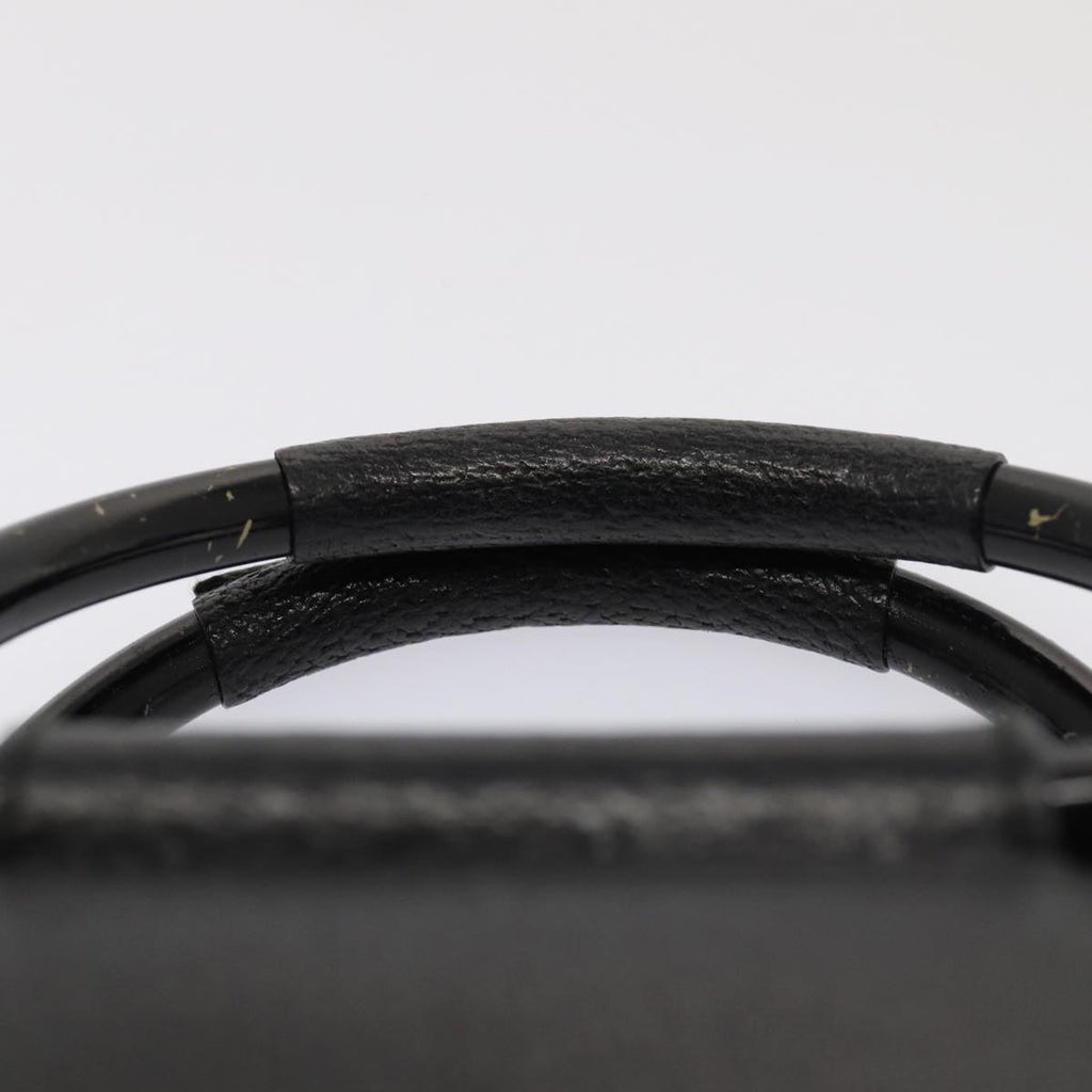 GUCCI Hand Bag Leather Black Silver 0021118 86904