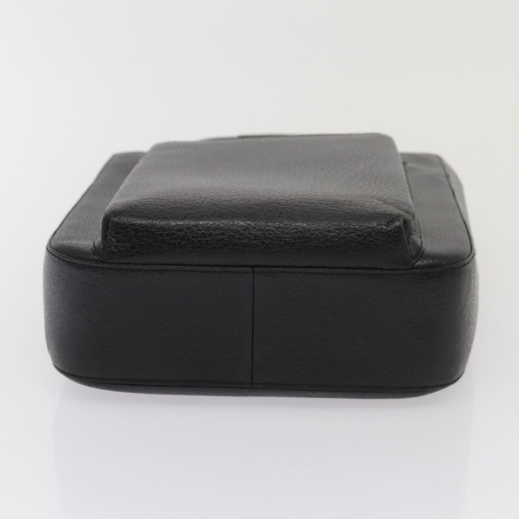 GUCCI Hand Bag Leather Black Silver 0021118 86904