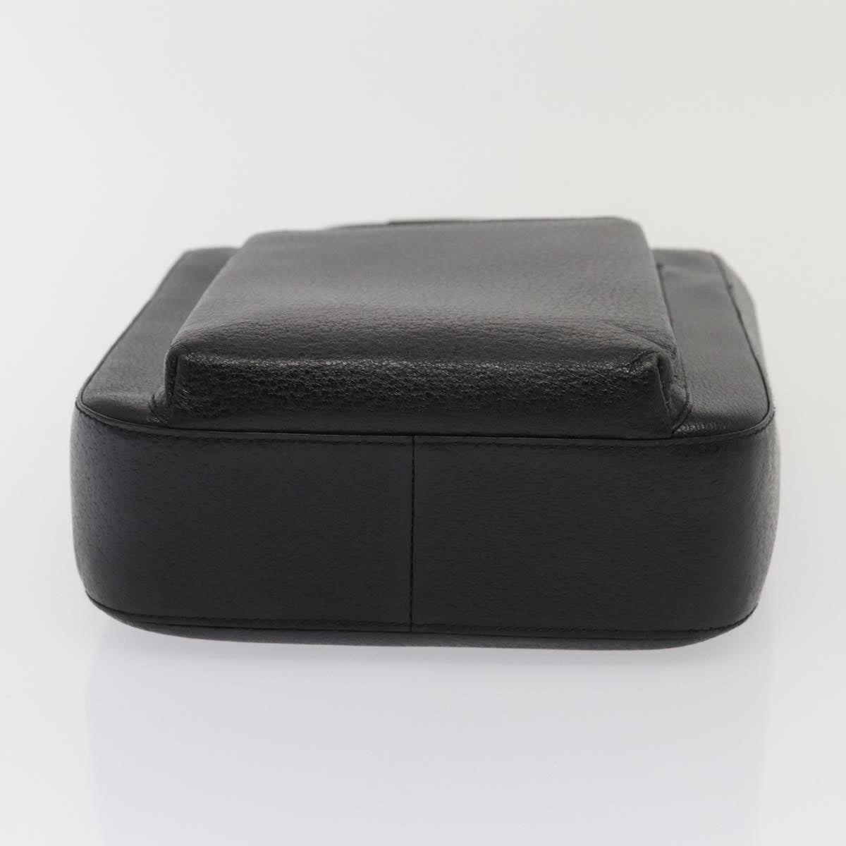 GUCCI Hand Bag Leather Black Silver 0021118 86904