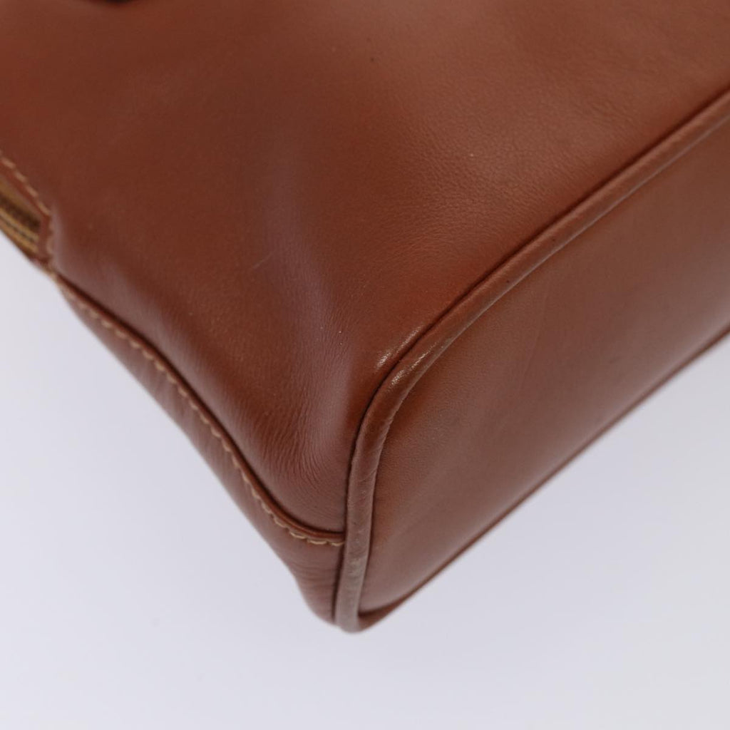 GUCCI Bamboo Hand Bag Leather 2way Brown Gold 007 1014 0231 0 86910