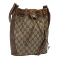 GUCCI GG Supreme Web Sherry Line Shoulder Bag Beige Gold 41 02 034 86914