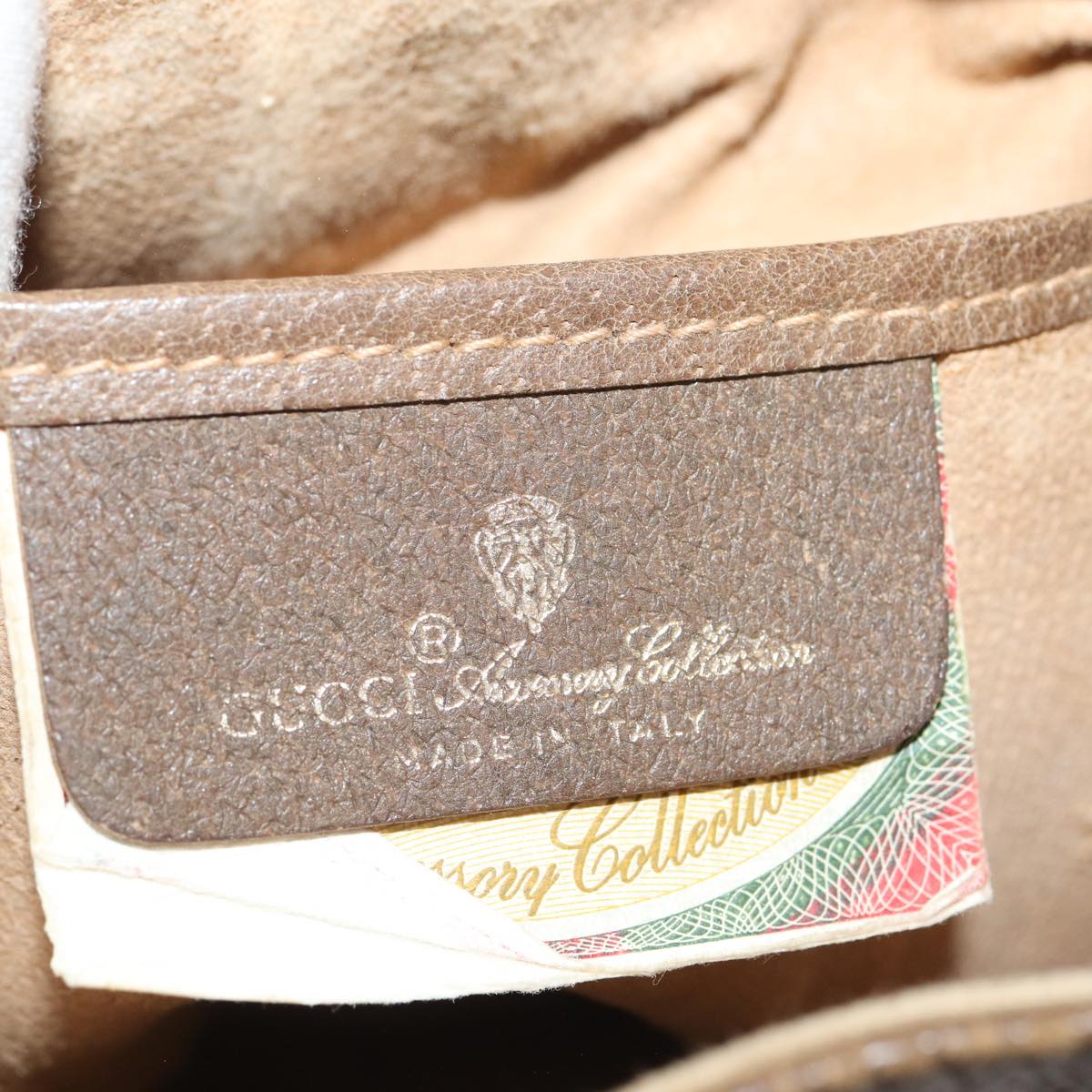 GUCCI GG Supreme Web Sherry Line Shoulder Bag Beige Gold 41 02 034 86914
