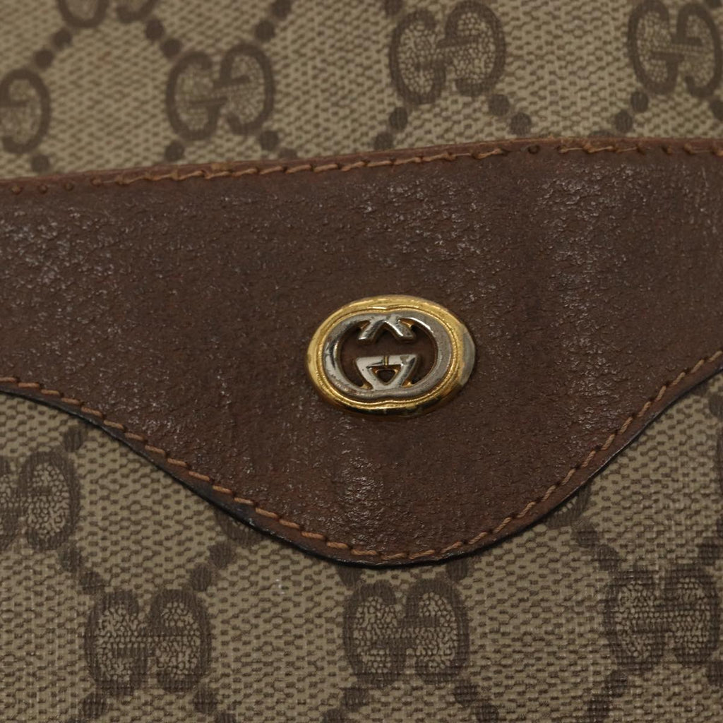 GUCCI GG Supreme Web Sherry Line Tote Bag PVC Red Gold 89 02 003 86919