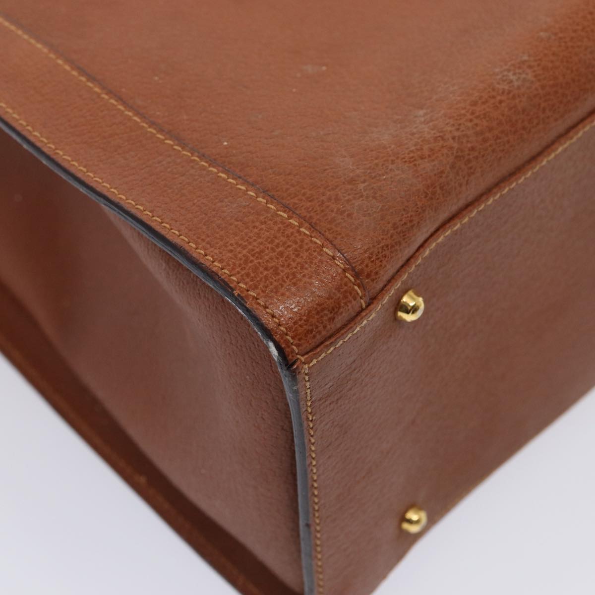 GUCCI Bamboo Hand Bag Leather Brown Gold 002 1186 0259 86920