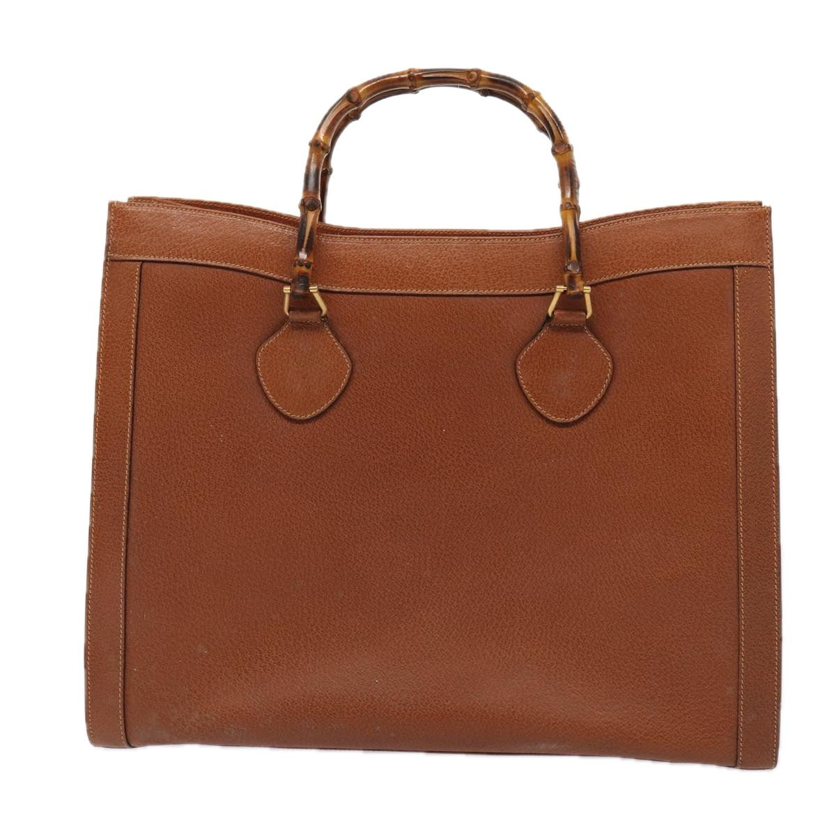 GUCCI Bamboo Hand Bag Leather Brown Gold 002 1186 0259 86920