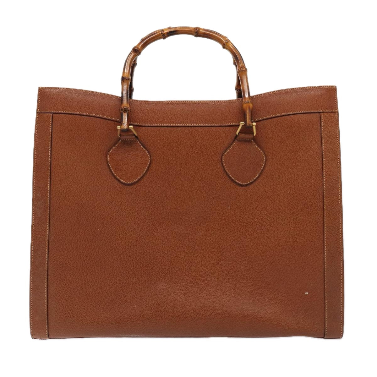 GUCCI Bamboo Hand Bag Leather Brown Gold 002 1186 0259 86920