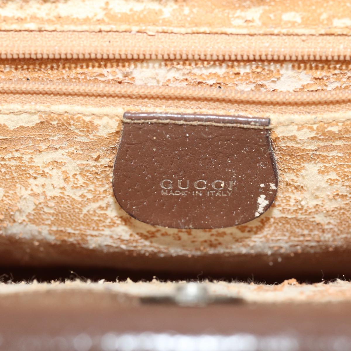 GUCCI Hand Bag Leather 2way Brown Silver 000 2058 0307 5 86921