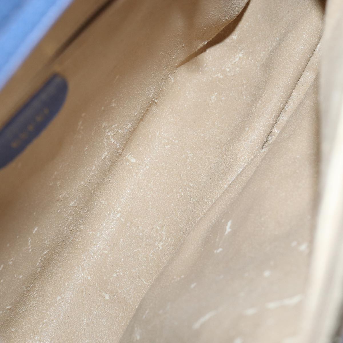 GUCCI Bamboo Hand Bag Suede Leather Blue Gold 002 1186 0260 86922