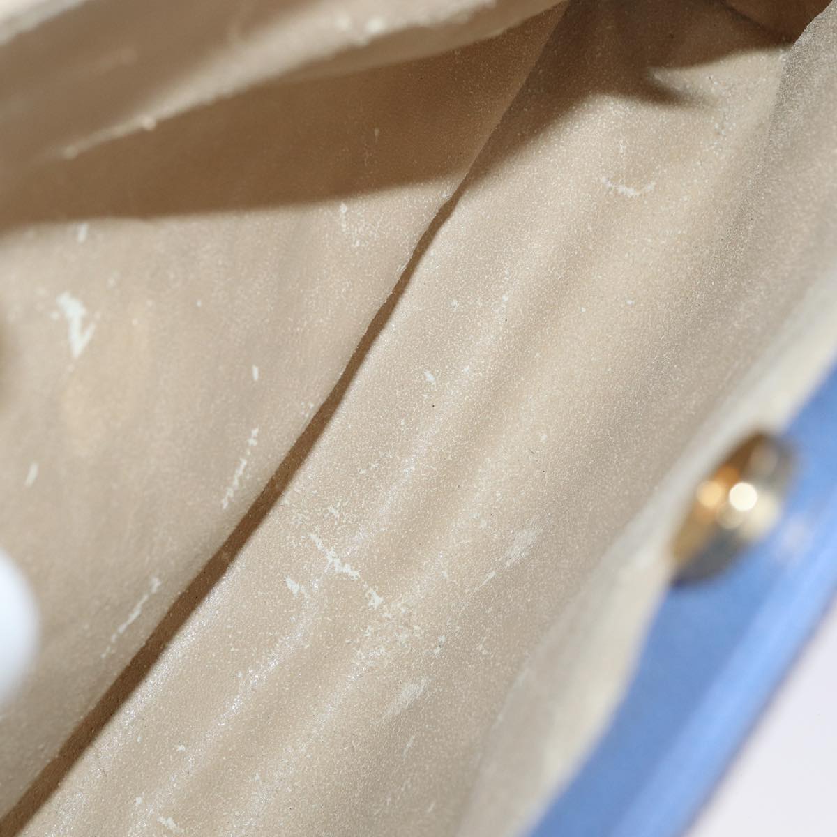 GUCCI Bamboo Hand Bag Suede Leather Blue Gold 002 1186 0260 86922