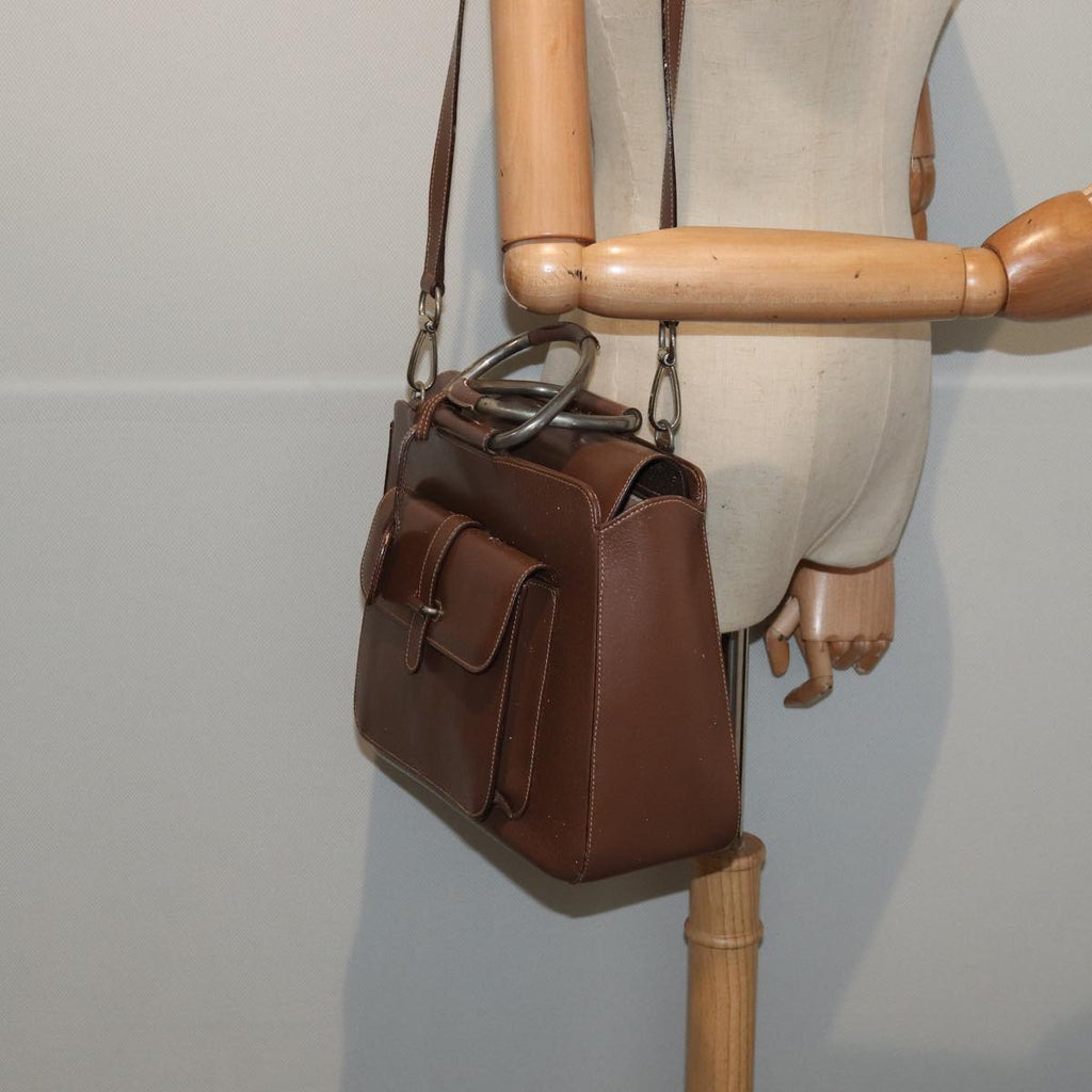 GUCCI Bamboo Hand Bag Suede Leather Blue Gold 002 1186 0260 86922