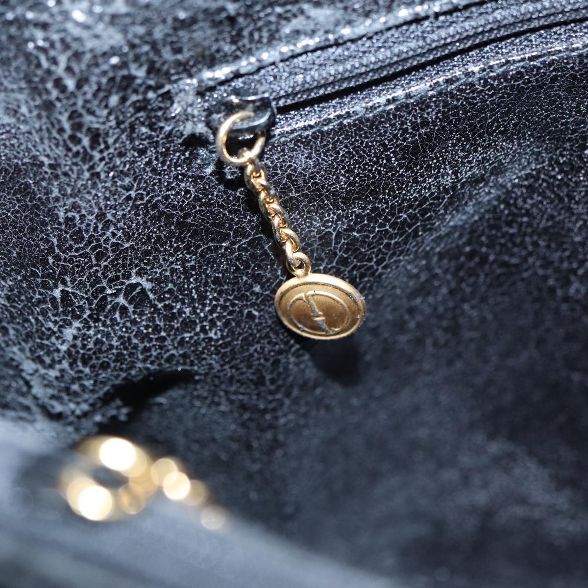 GUCCI Bamboo Hand Bag Suede Leather Black Gold 002 2853 0260 0 86923