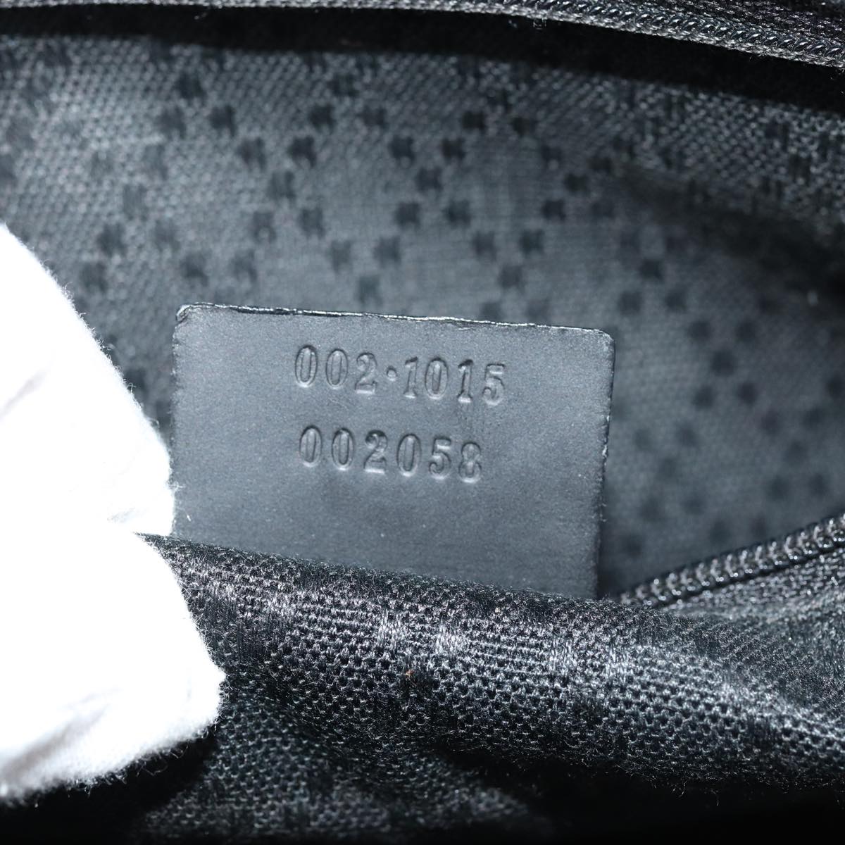 GUCCI GG Canvas Bamboo Hand Bag Black Silver 002 1015 86927
