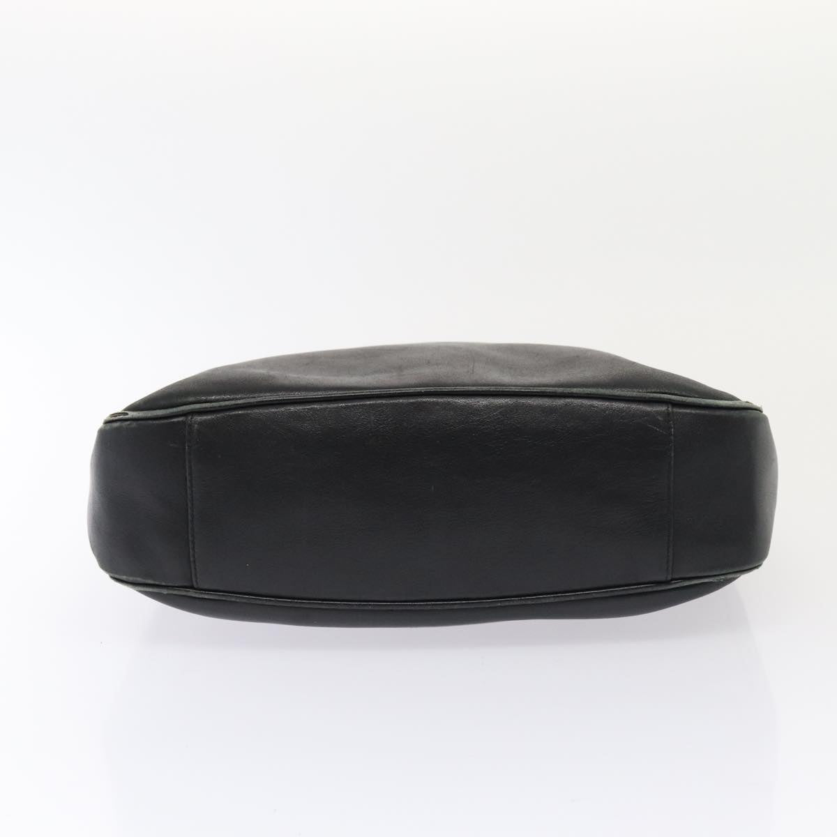 GUCCI Bamboo Hand Bag Leather 2way Black Gold 001 1638 3444 86928