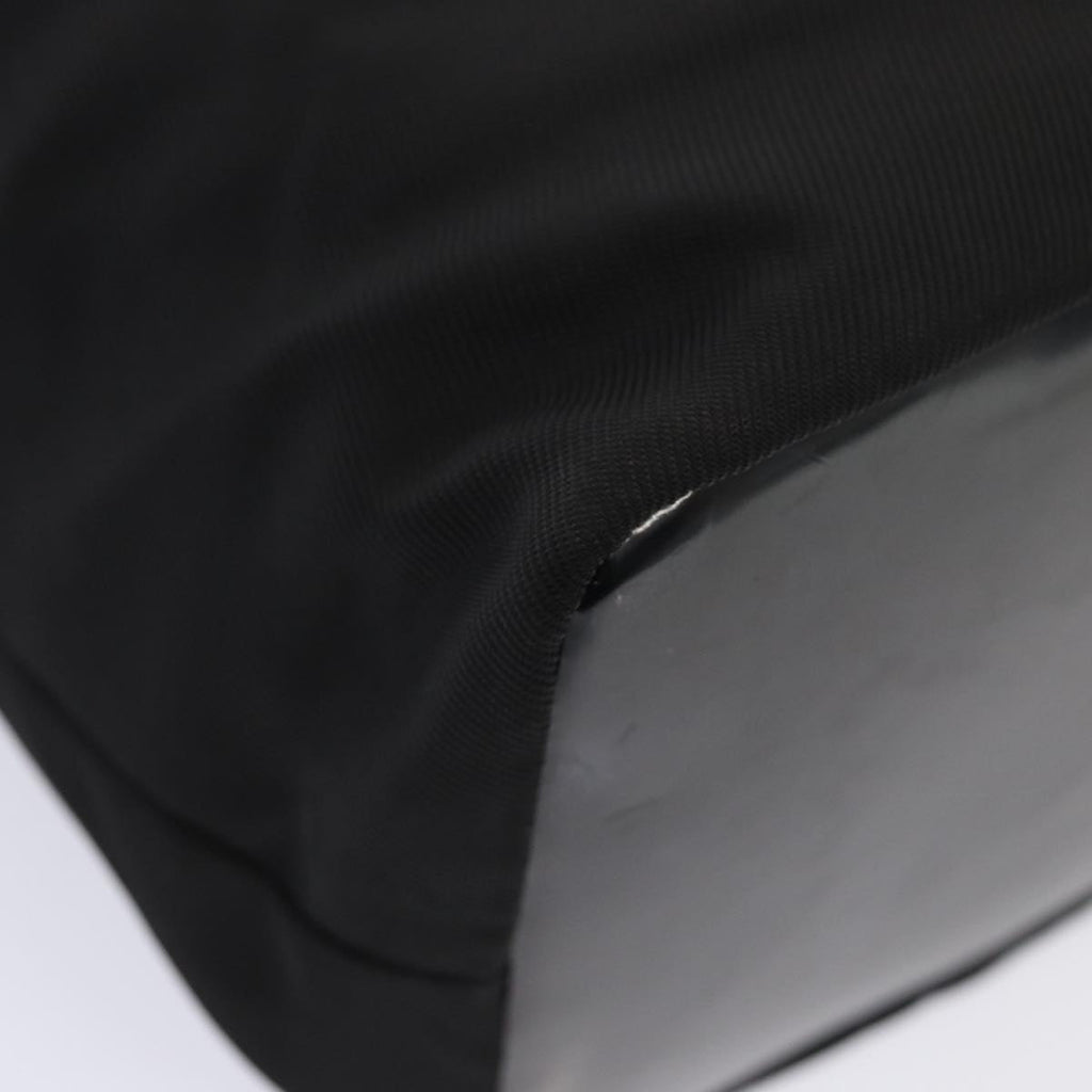 GUCCI Bamboo Hand Bag Nylon Black Silver 000 2296 0531 86929
