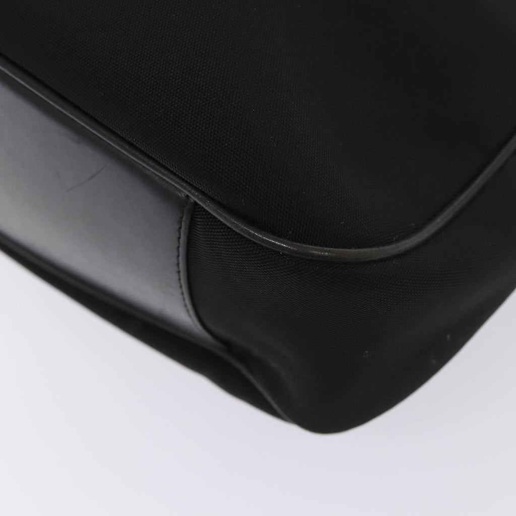 GUCCI Bamboo Hand Bag Nylon 2way Black Silver 001 2113 1577 86930