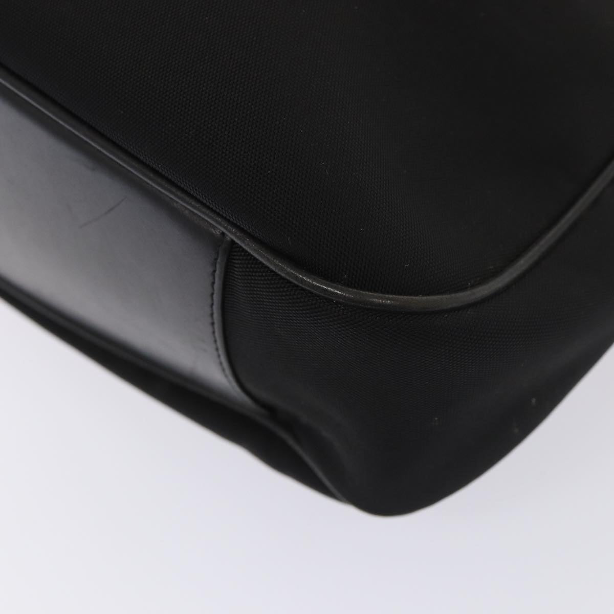 GUCCI Bamboo Hand Bag Nylon 2way Black Silver 001 2113 1577 86930