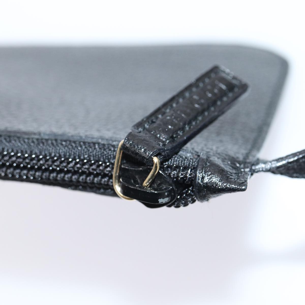 GUCCI Bamboo Shoulder Bag Leather Black Gold 86931