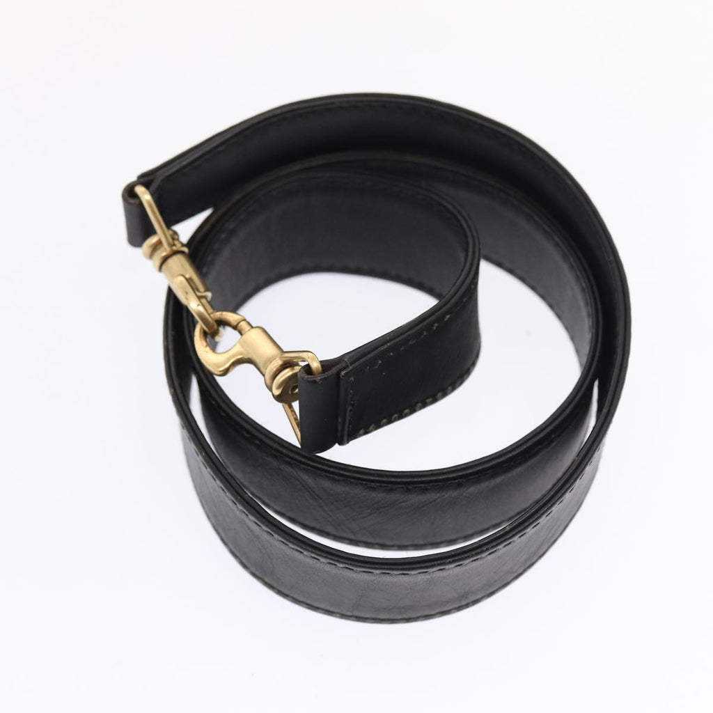 GUCCI Bamboo Hand Bag Suede 2way Black Gold 001 1014 1577 0 86933