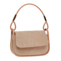GUCCI Shoulder Bag Suede Beige Gold 86964