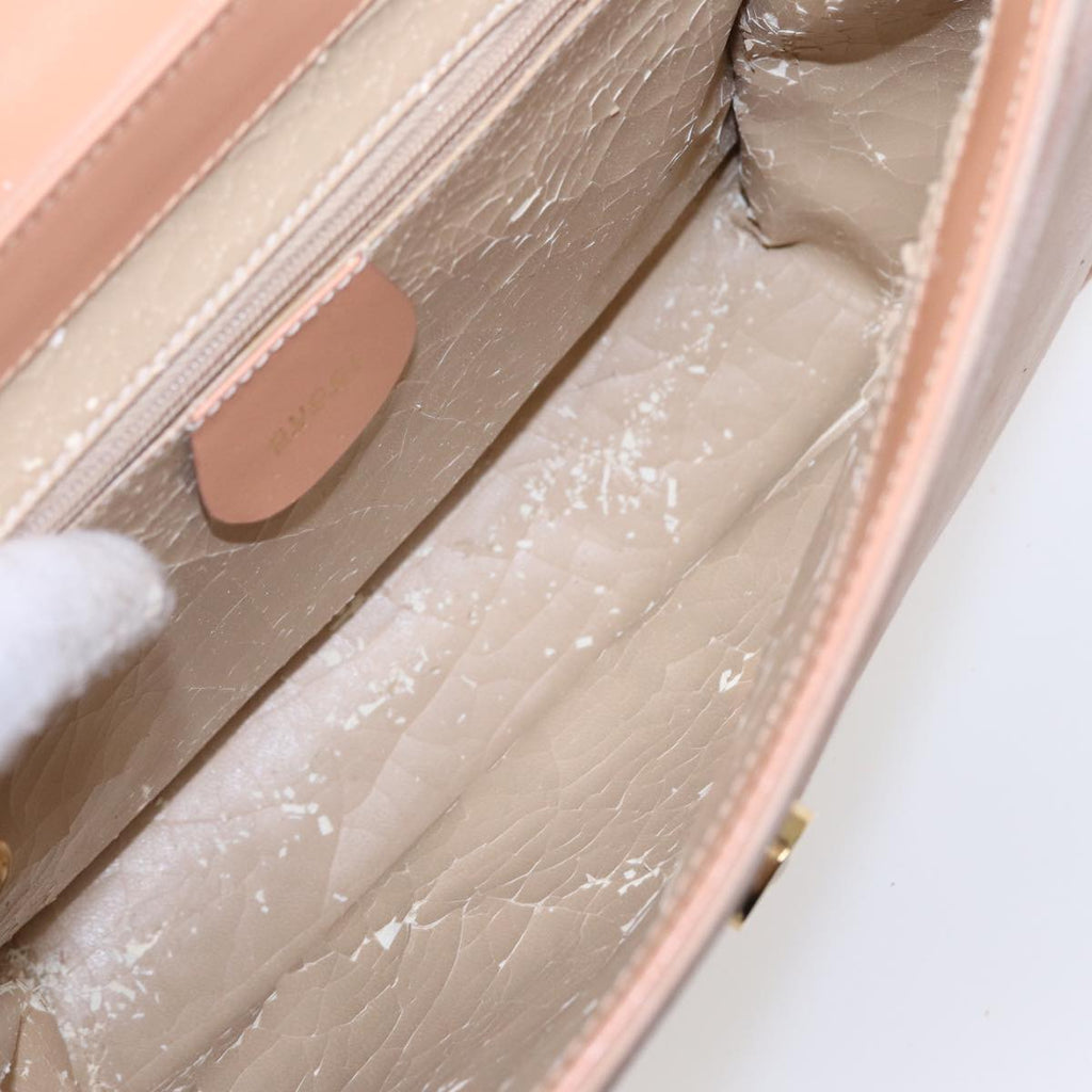 GUCCI Shoulder Bag Suede Beige Gold 86964