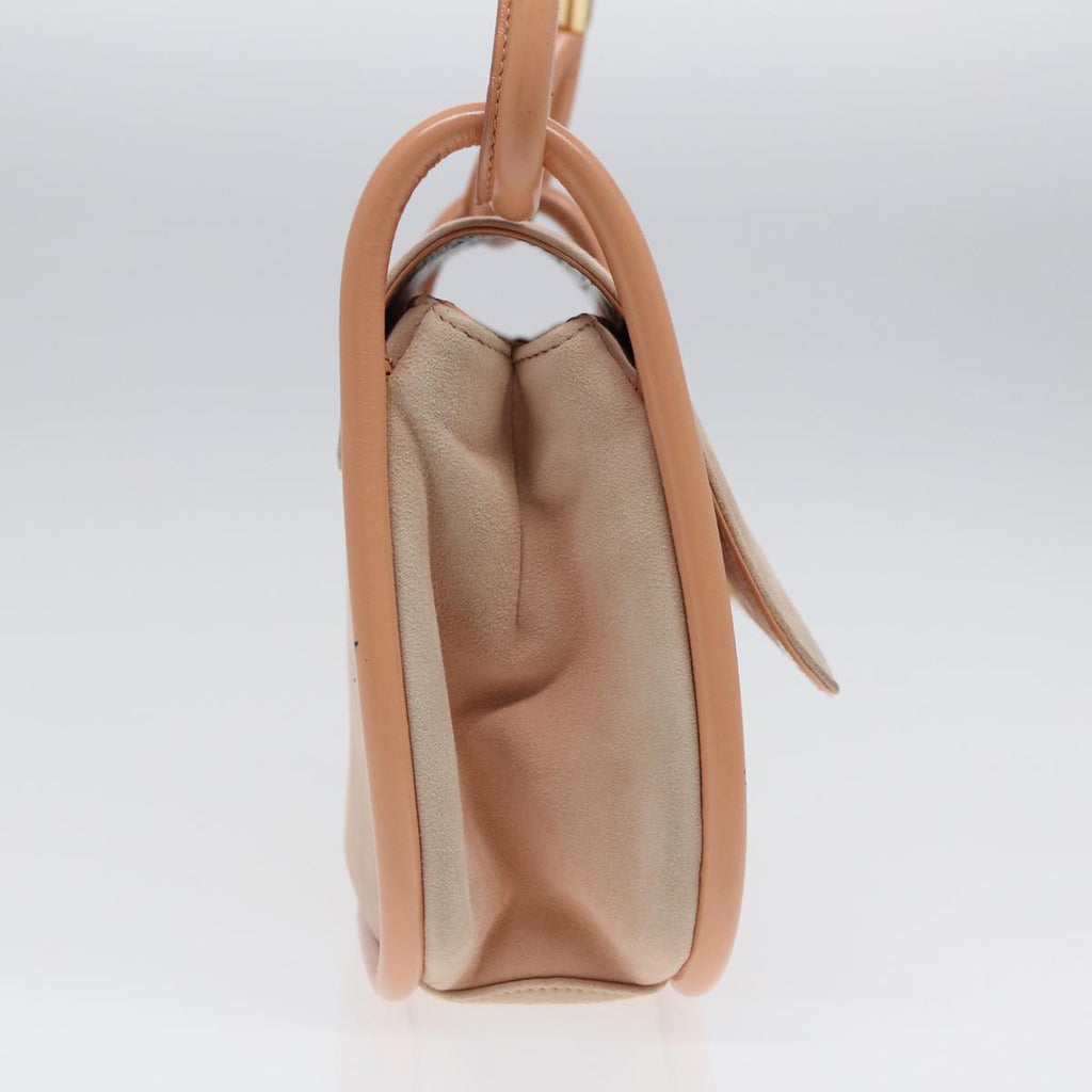 GUCCI Shoulder Bag Suede Beige Gold 86964