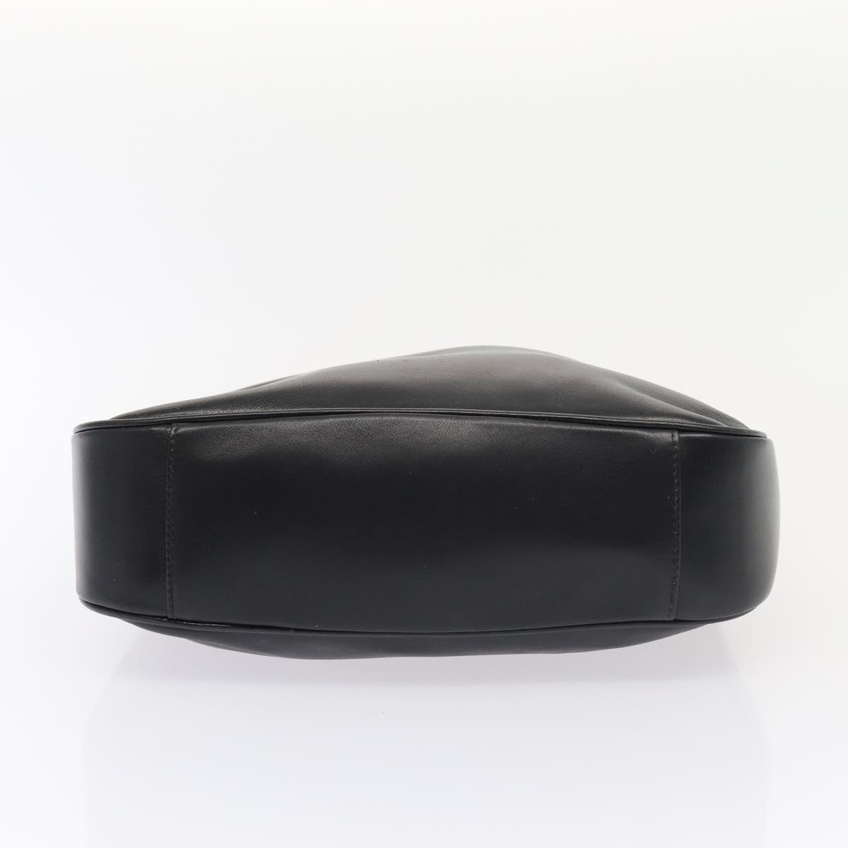 GUCCI Bamboo Hand Bag Leather Black Gold 001 1638 2615 86968