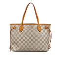 Beige Louis Vuitton Damier Azur Neverfull PM Tote Bag