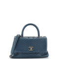 CHANEL Coco Top Handle Bag Python Mini