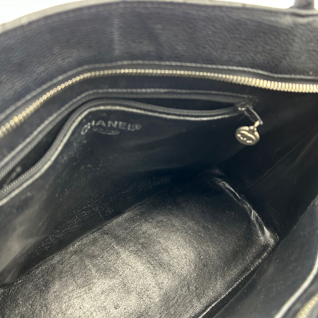 CHANEL Caviar Quilted Medallion Tote Black ch44135jf