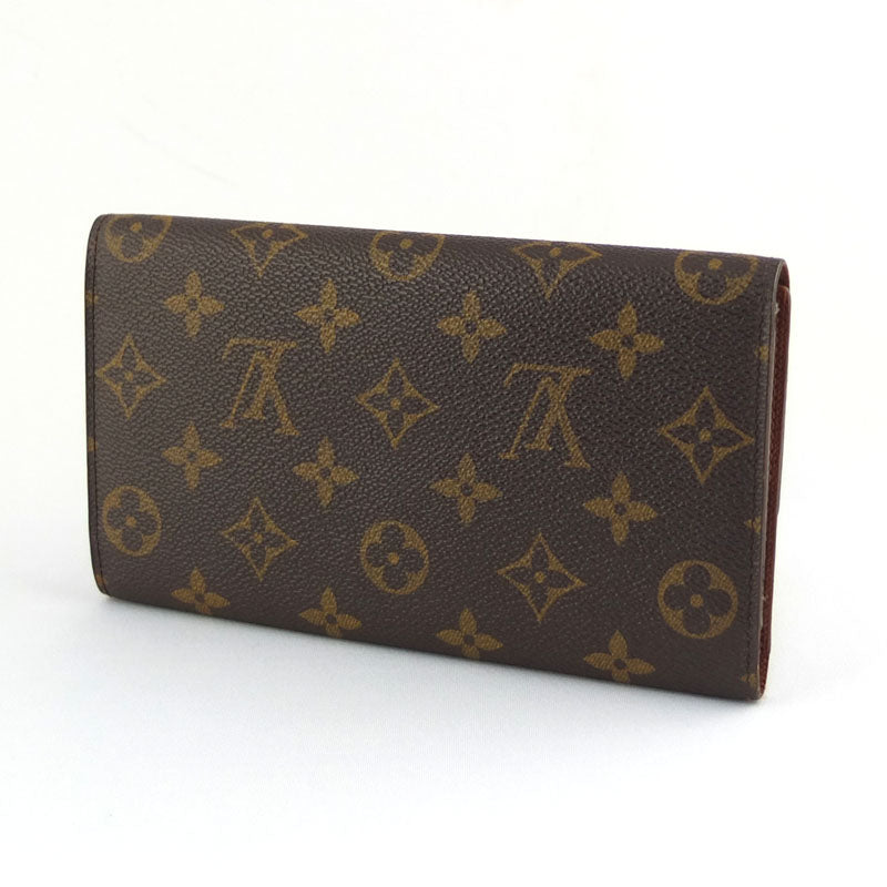 Louis Vuitton Portefeuille International M61215 Triple Fold Wallet Monogram