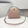 FI GlamI Mini Pale Pink Braided Bag For Woman 18cm/7in