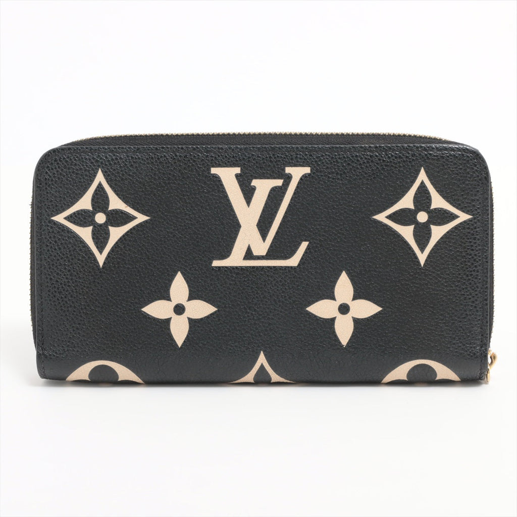 Louis Vuitton Bi-Color Monogram Implant Zippyr Wallet M80481 Noneir Round Zipper Wallet