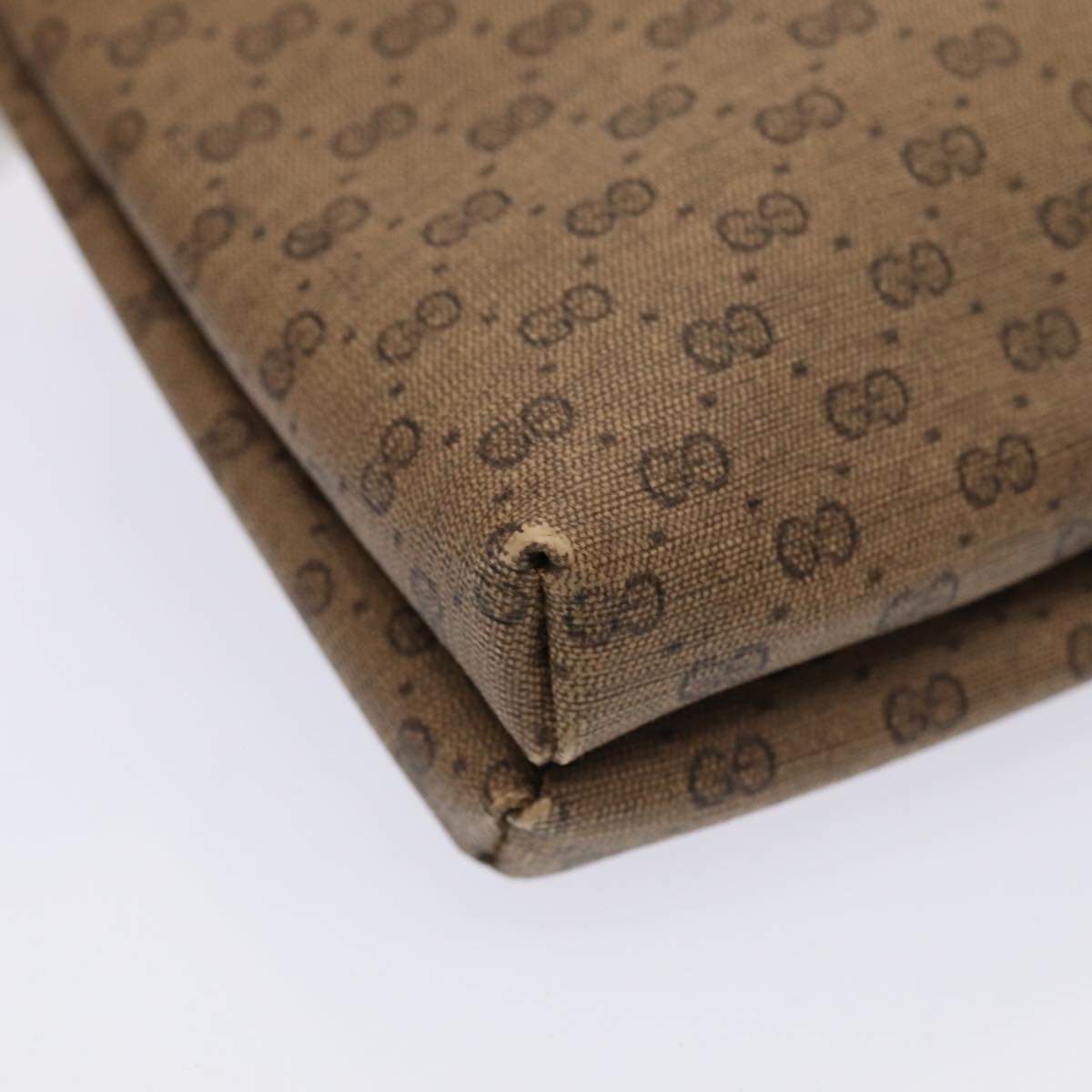 GUCCI Micro GG Supreme Shoulder Bag PVC Beige Gold 49 007 5548 87020