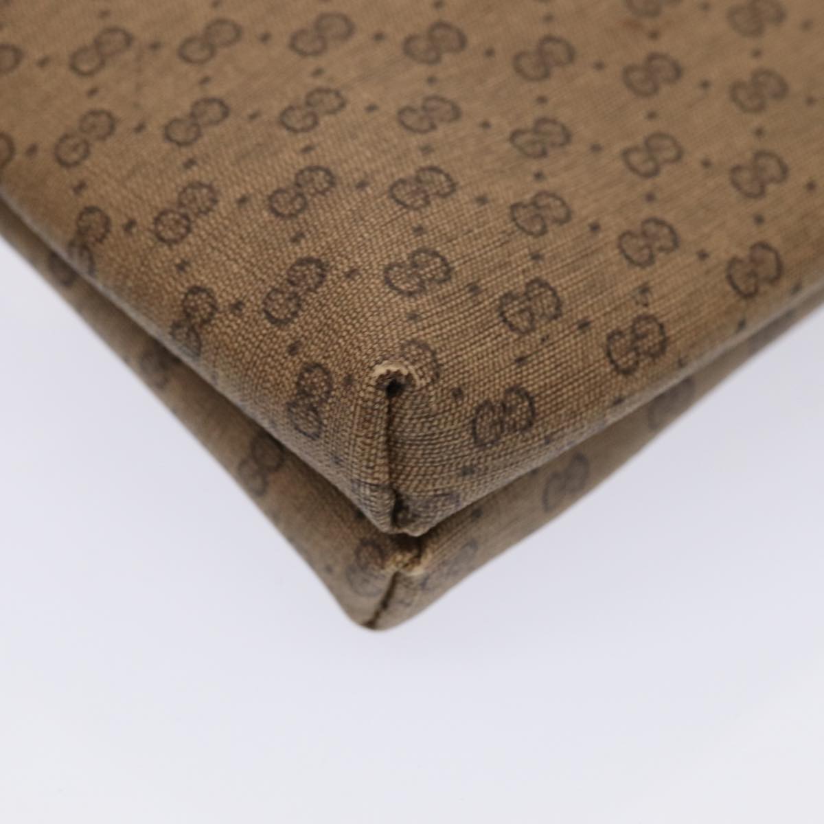 GUCCI Micro GG Supreme Shoulder Bag PVC Beige Gold 49 007 5548 87020
