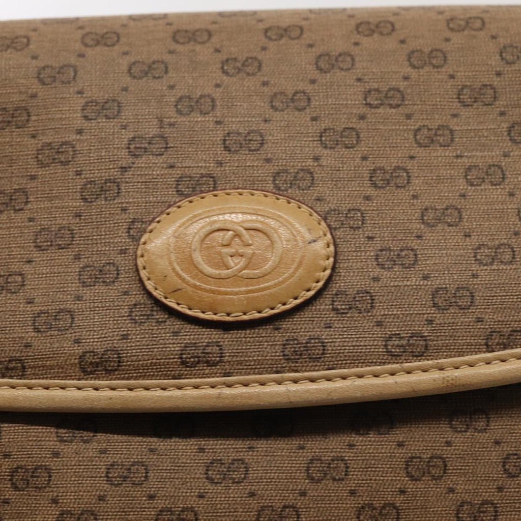 GUCCI Micro GG Supreme Shoulder Bag PVC Beige Gold 49 007 5548 87020