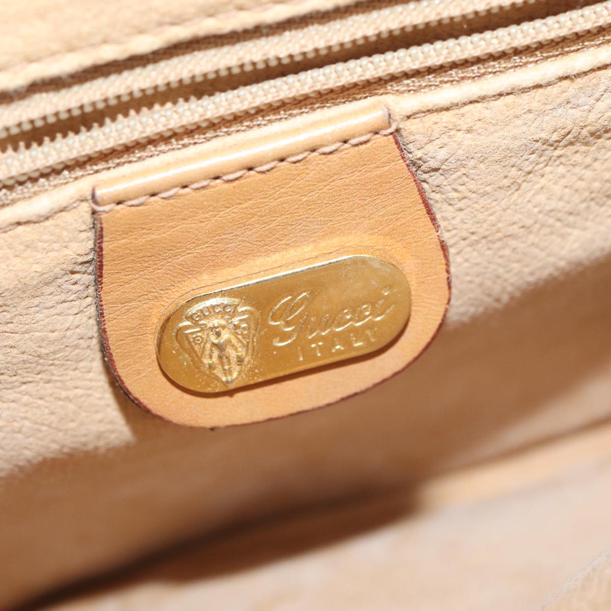 GUCCI Micro GG Supreme Shoulder Bag PVC Beige Gold 49 007 5548 87020