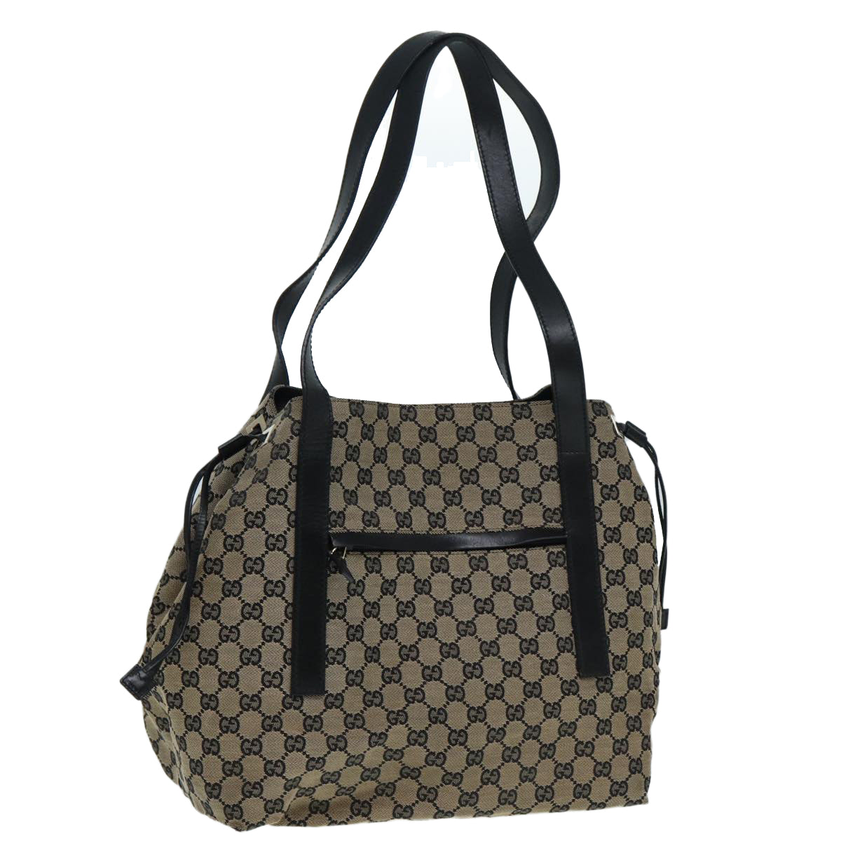 GUCCI GG Canvas Tote Bag Beige Gold 87025