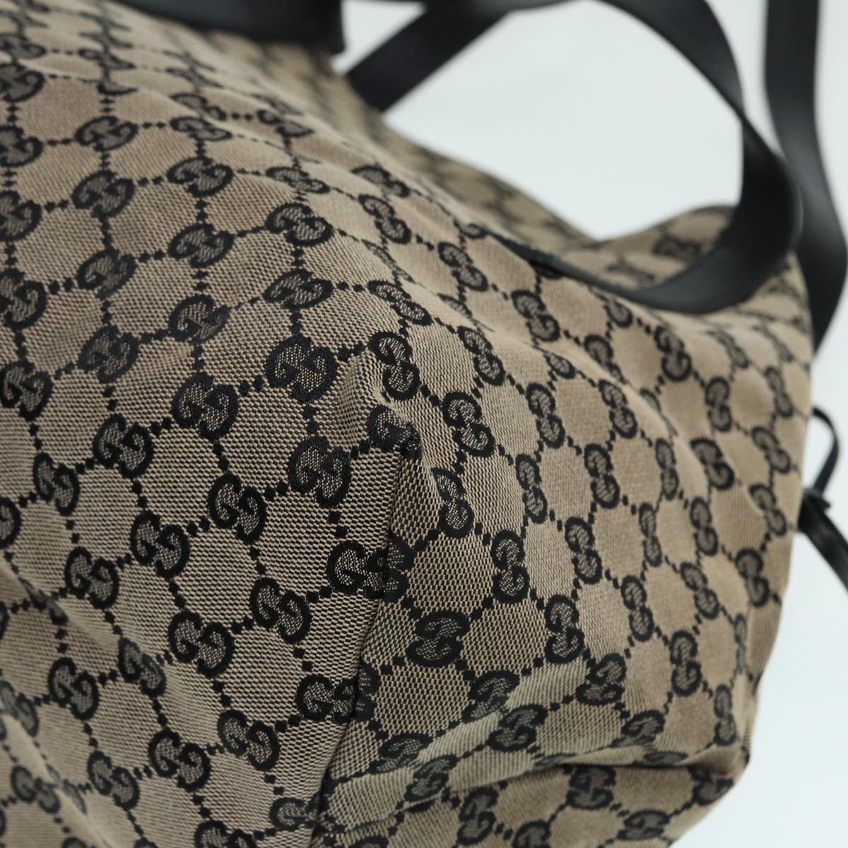 GUCCI GG Canvas Tote Bag Beige Gold 87025