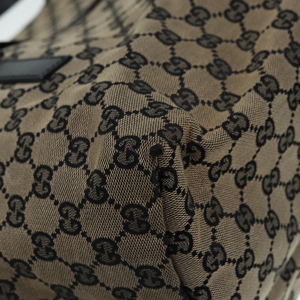 GUCCI GG Canvas Tote Bag Beige Gold 87025