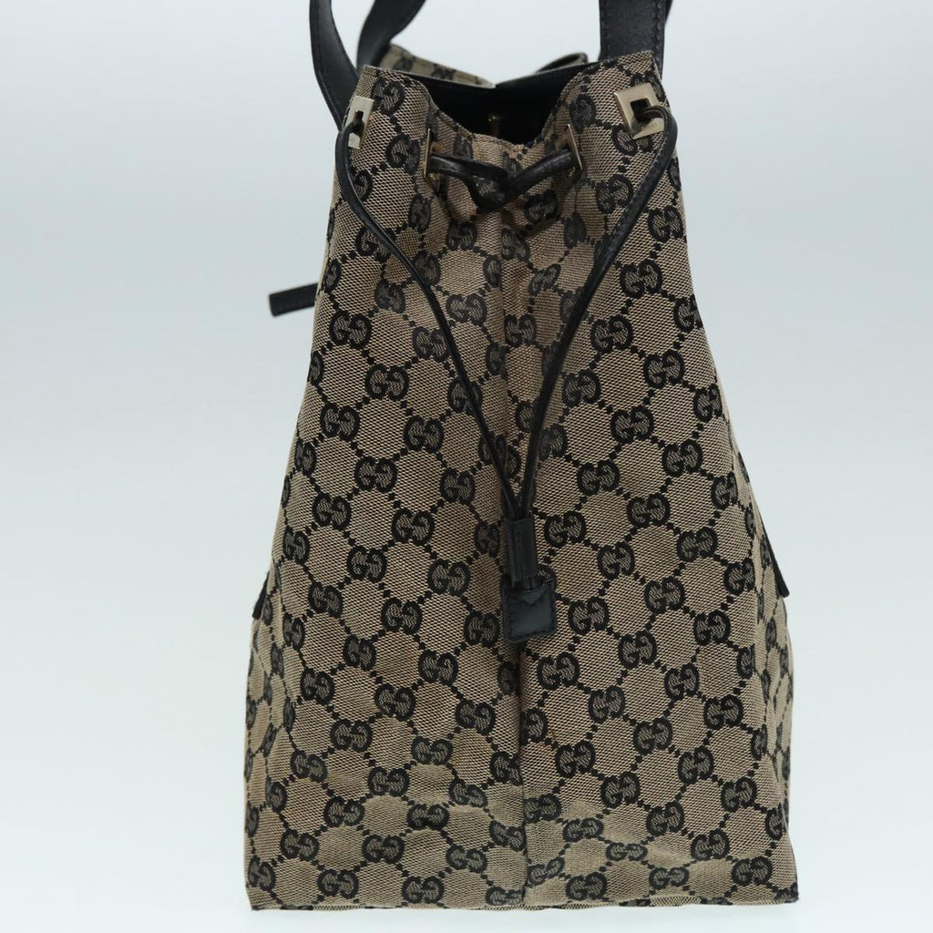GUCCI GG Canvas Tote Bag Beige Gold 87025