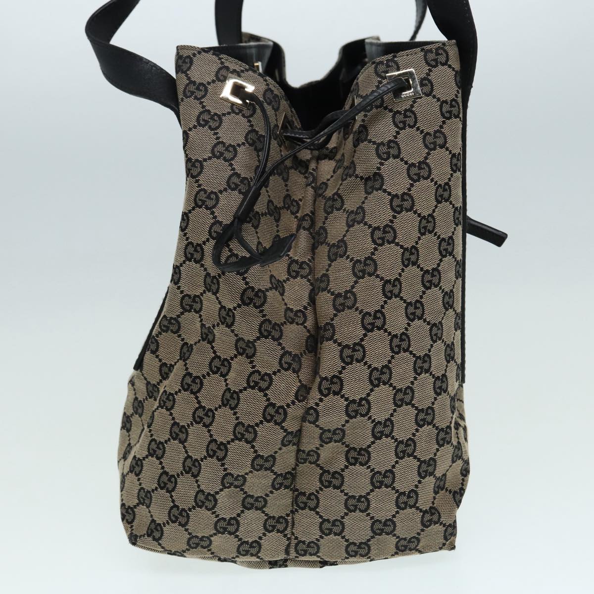 GUCCI GG Canvas Tote Bag Beige Gold 87025